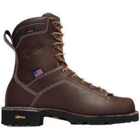 Danner Quarry USA 8" Alloy Toe Work Boot Brown Profile View