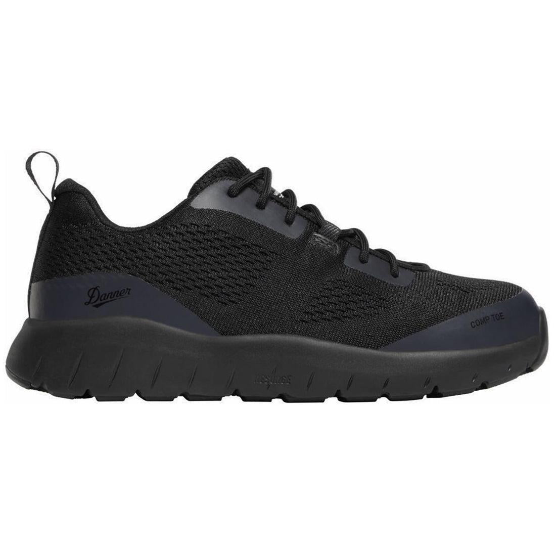 Danner Run Time Women’s 3" ESD Nano Toe Work Shoe Black Profile View