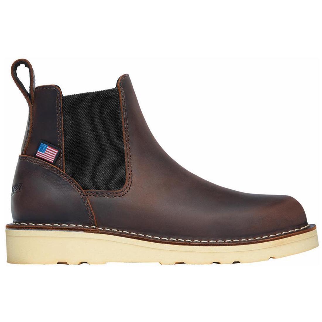 Danner Bull Run Chelsea Women’s 5" Soft Toe Work Boot Brown Profile View
