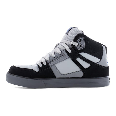 Dc Shoes Pure Work Composite Toe Mid‑Cut Boot – Black/Gray/Blue DC60205 Medial Image