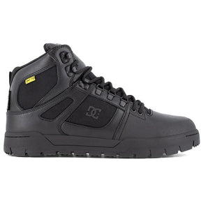 DC Shoes Pure Work Composite Toe Waterproof Mid‑Cut Boot w/ Met Guard – Black Profile View