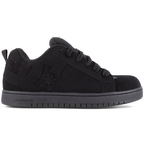 DC Shoes Court Graffik Composite-Toe Slip Resistant Work Shoe Black Profile View