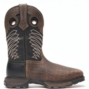 Durango Maverick XP Steel Toe Waterproof Western Work Boot Dark And Black Medial