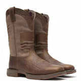 Durango Rebel Brown Distressed Flag Embroidery Western Boot Cover