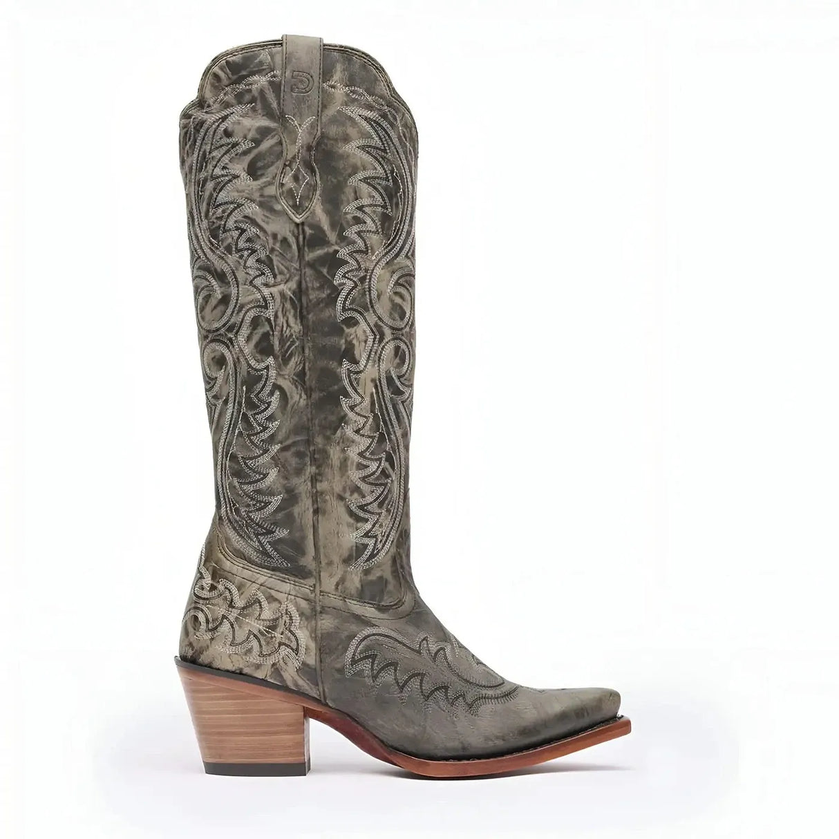 Durango Women’s Durango Crush Tall Western Boot Distressed Graphite Medial