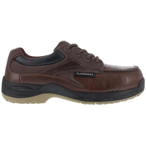 Florsheim Rambler Creek Composite-Toe Oxford Work Shoe Brown Profile View