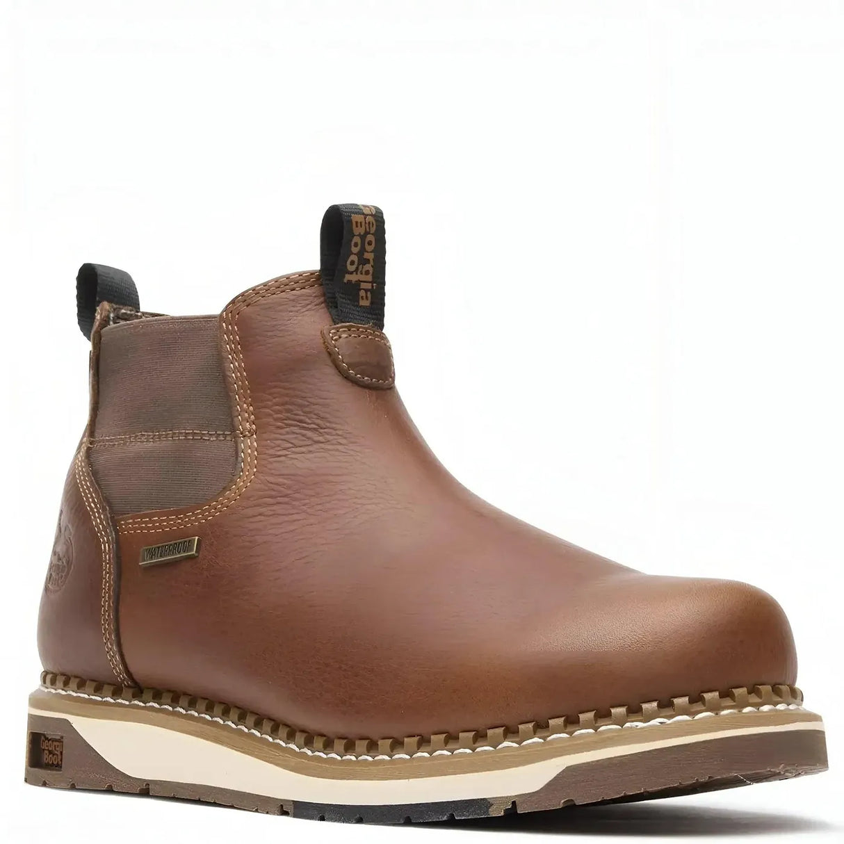 Georgia Boot AMP LT Wedge Waterproof Chelsea Work Boot Side