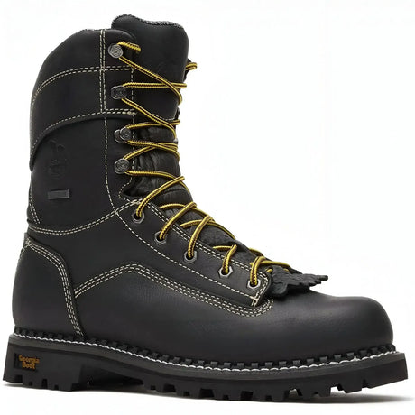 Georgia Boot AMP LT Logger Low Heel Waterproof Work Boot Black Inner