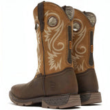 Georgia Boot Carbo-Tec FLX 11" Waterproof Pull On Work Boot Brown-Orange Heel