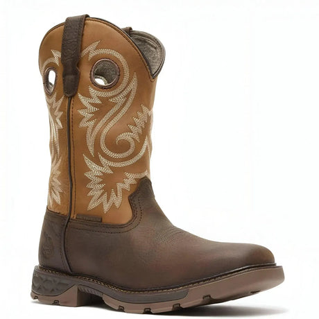 Georgia Boot Carbo-Tec FLX 11" Waterproof Pull On Work Boot Brown-Orange Side