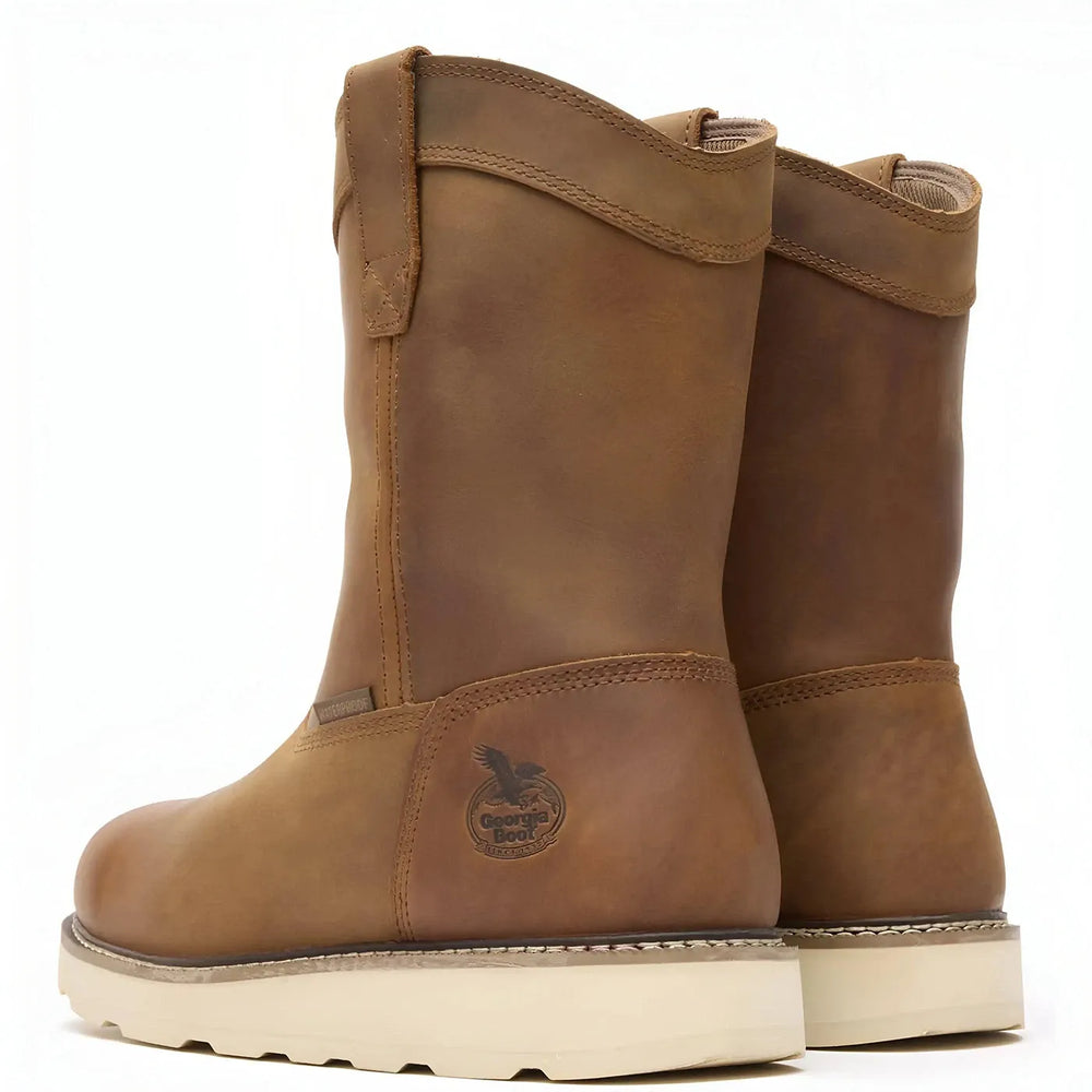 Georgia Boot Core 37 10" Waterproof Pull On Wedge Boot Heel