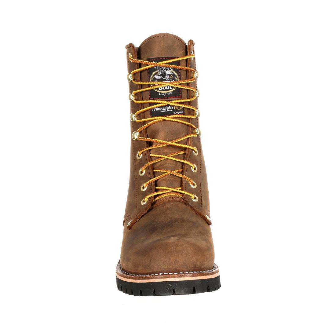 Georgia Boot Steel Toe Waterproof 400G Insulated Logger Work Boot GB00065 Front Image