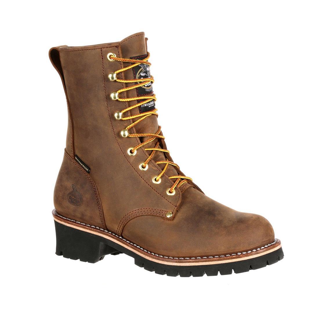 Georgia Boot Steel Toe Waterproof 400G Insulated Logger Work Boot GB00065 Side Image