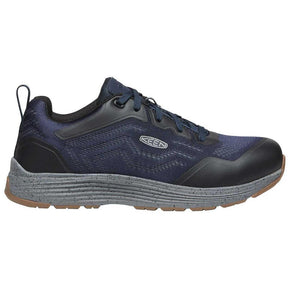 Keen Sparta Men's Alloy-Toe Work Shoe Blue/Grey Keen Profile View