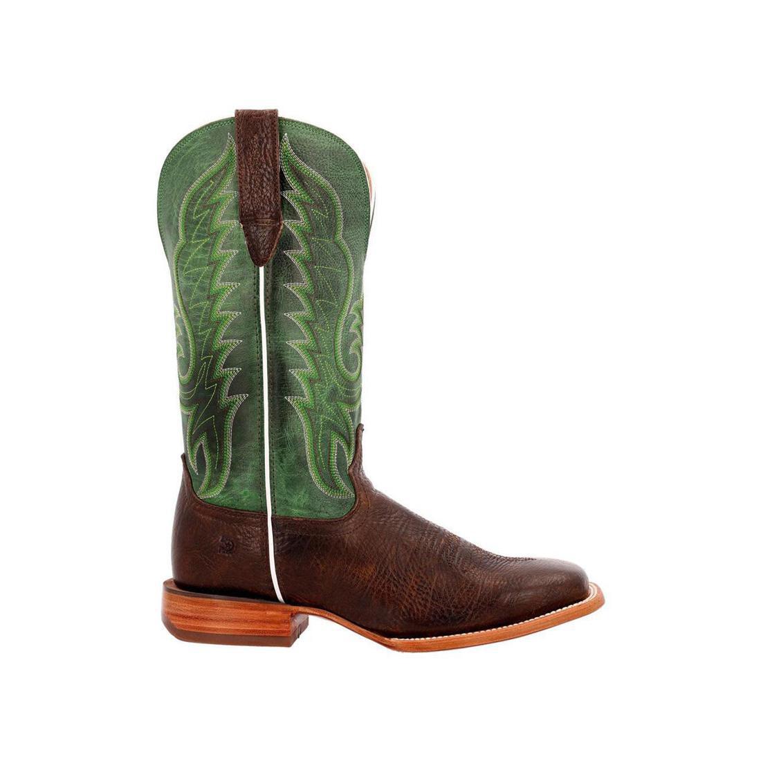 Arena Pro Hickory and Shamrock Green Western Boot DDB0412 Profile View