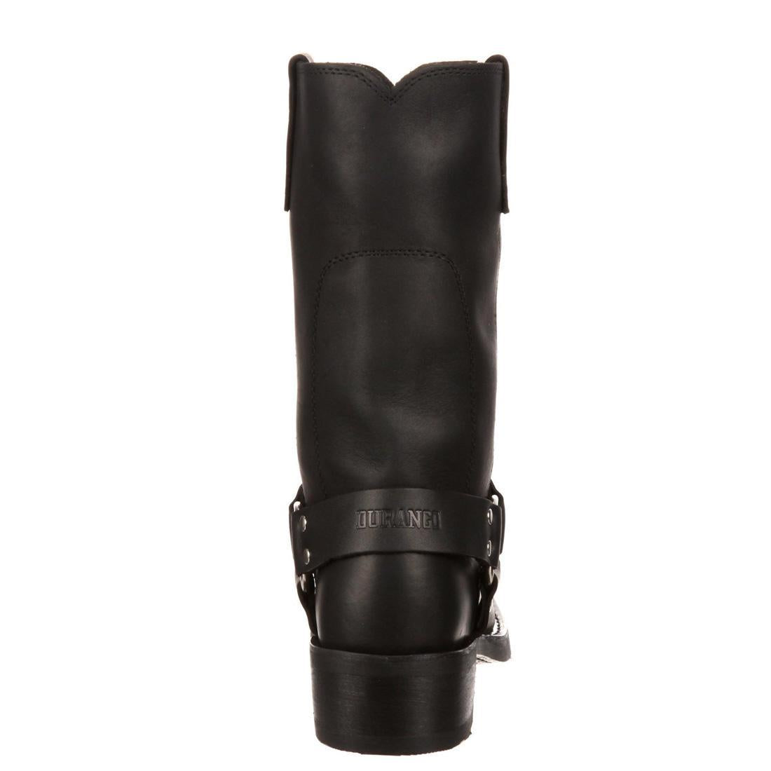 Black Harness Boot DB510 Heel View