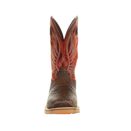 Maverick Pro Steel Toe Waterproof Western Work Boot Safari Elephant And Crimson DDB0301 Front Image