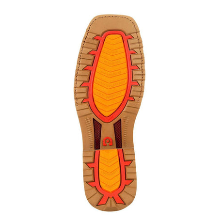 Maverick Pro Steel Toe Waterproof Western Work Boot Safari Elephant And Crimson DDB0301 Sole Image