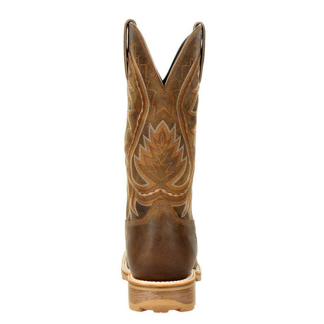 Maverick Pro Steel Toe Waterproof Western Work Boot Tan DDB0297 Heel View