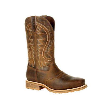 Maverick Pro Steel Toe Waterproof Western Work Boot Tan DDB0297 Side View