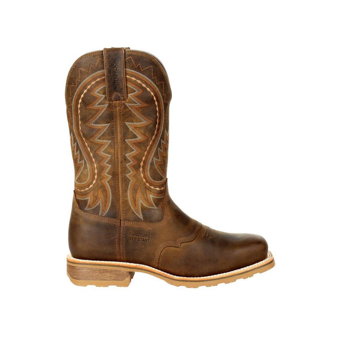 Maverick Pro Steel Toe Waterproof Western Work Boot Tan DDB0297 Profile View