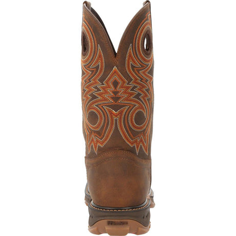Maverick XP Composite Toe Waterproof Western Work Boot Brown DDB0365 Heel View