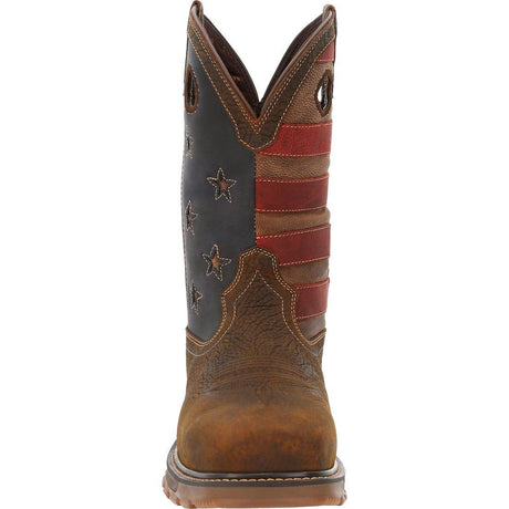 Maverick XP Composite Toe Waterproof Western Work Boot Vintage Flag DDB0366 Front Image