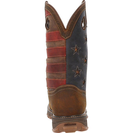 Maverick XP Composite Toe Waterproof Western Work Boot Vintage Flag DDB0366 Sole Image