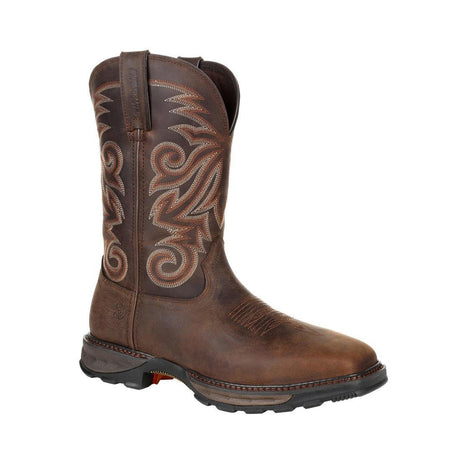 Maverick XP Steel Toe Waterproof Western Work Boot Brown DDB0206 Side View