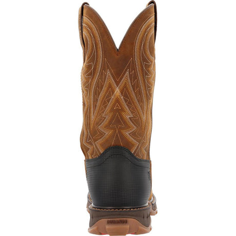 Maverick XP Steel Toe Waterproof Western Work Boot Coyote Brown DDB0403 Heel View