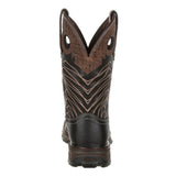 Maverick XP Steel Toe Waterproof Western Work Boot Dark And Black DDB0176 Heel View