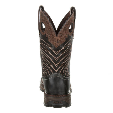 Maverick XP Steel Toe Waterproof Western Work Boot Dark And Black DDB0176 Heel View