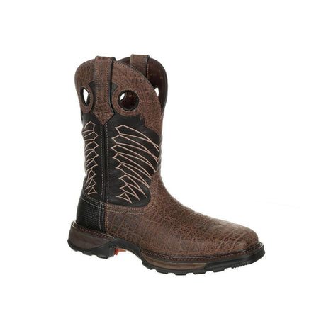 Maverick XP Steel Toe Waterproof Western Work Boot Dark And Black DDB0176 Side View