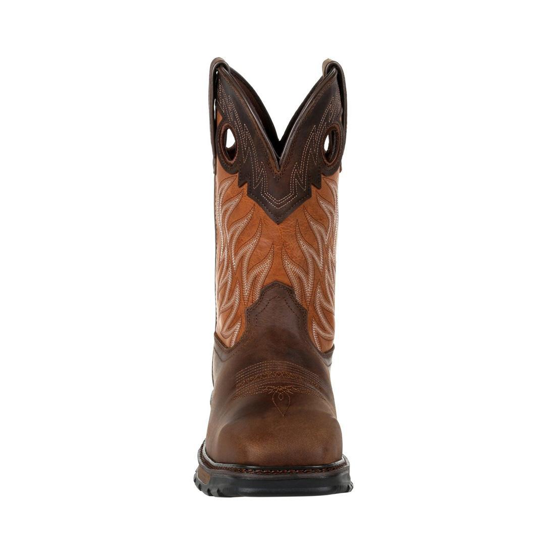 Maverick XP Steel Toe Waterproof Western Work Boot Deep Brown DDB0215 Front Image