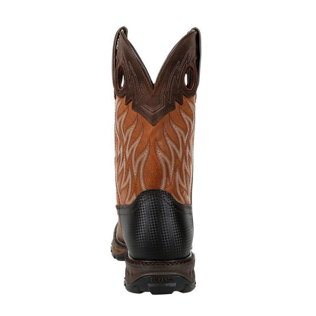 Maverick XP Steel Toe Waterproof Western Work Boot Deep Brown DDB0215 Heel View