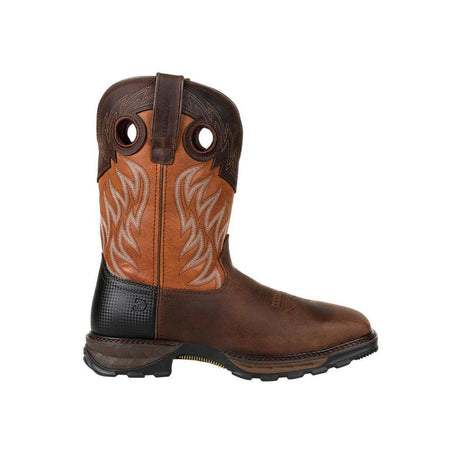 Maverick XP Steel Toe Waterproof Western Work Boot Deep Brown DDB0215 Profile View