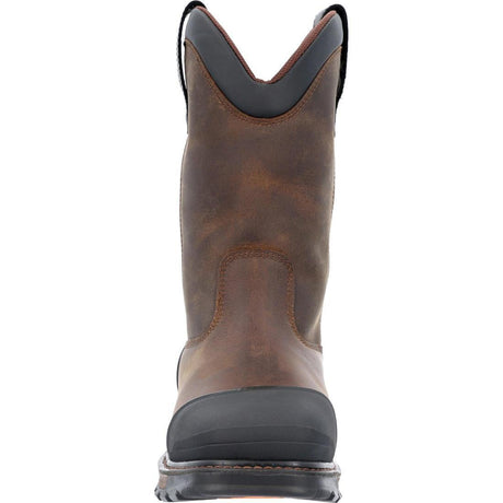 Maverick XP Steel Toe Waterproof Western Work Boot Grizzly Brown DDB0424 Heel View