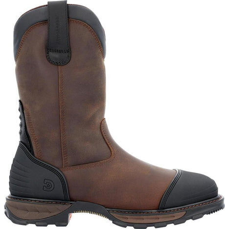 Durango Maverick XP Steel Toe Waterproof Western Work Boot Grizzly Brown Profile View