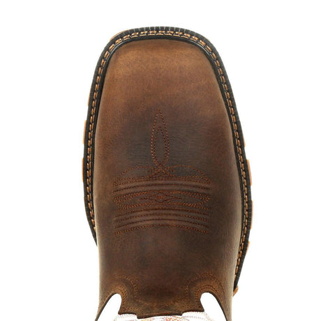 Maverick XP Waterproof Western Work Boot Chocolate And White DDB0302