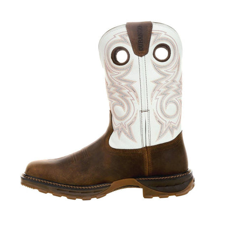 Maverick XP Waterproof Western Work Boot Chocolate And White DDB0302 Toe View