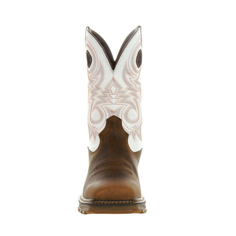 Maverick XP Waterproof Western Work Boot Chocolate And White DDB0302 Front Image
