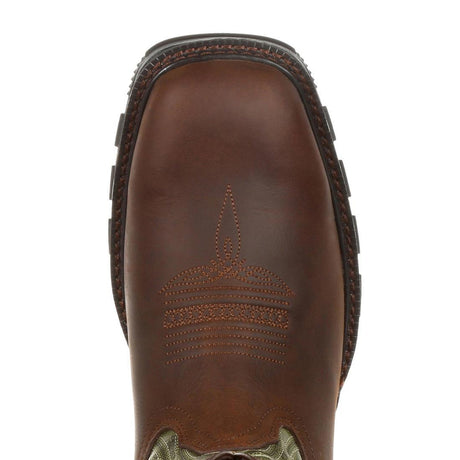 Maverick XP Waterproof Western Work Boot Brown And Green DDB0177
