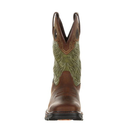 Maverick XP Waterproof Western Work Boot Brown And Green DDB0177 Front Image