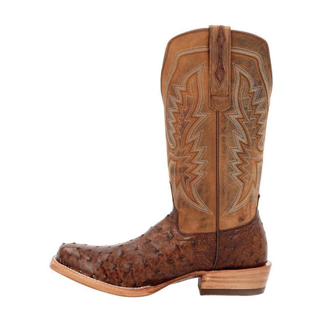 PRCA Collection Full-Quill Ostrich Western Boot kango Tobacco And Rust DDB0463