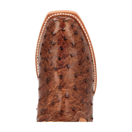 PRCA Collection Full-Quill Ostrich Western Boot kango Tobacco And Rust DDB0463 Toe View