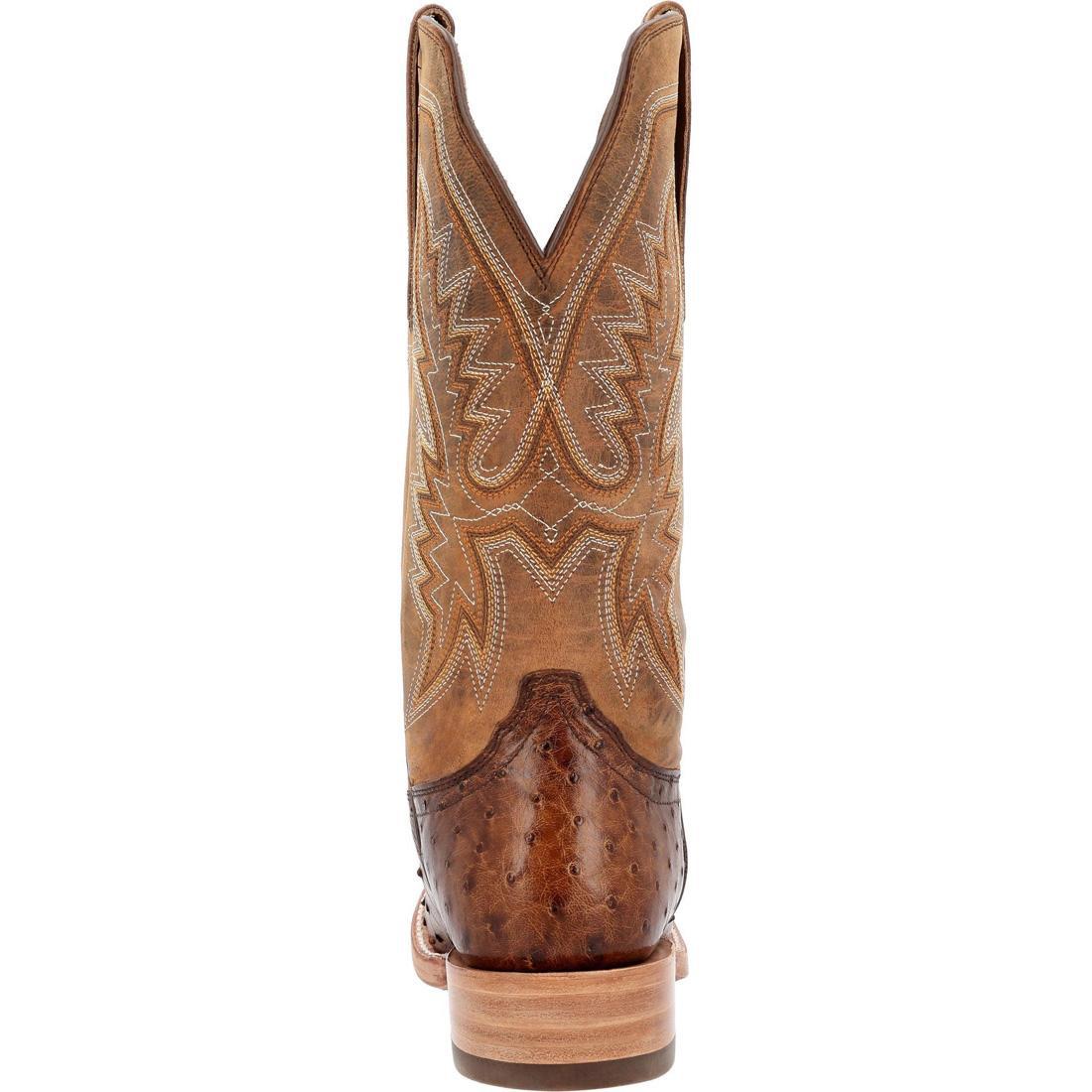 PRCA Collection Full-Quill Ostrich Western Boot kango Tobacco And Rust DDB0463 Front Image