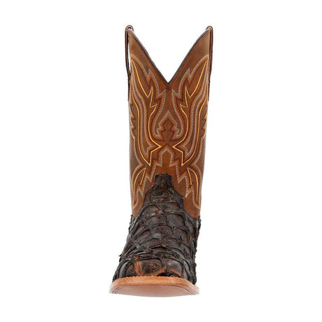 Premium Exotics Dark Brown Pirarucu Western Boot DDB0380 Front Image