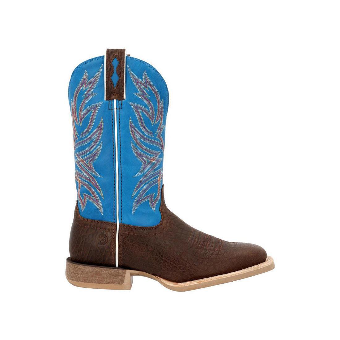 Rebel Pro Bay Brown and Brilliant Blue Western Boot DDB0421 Profile View