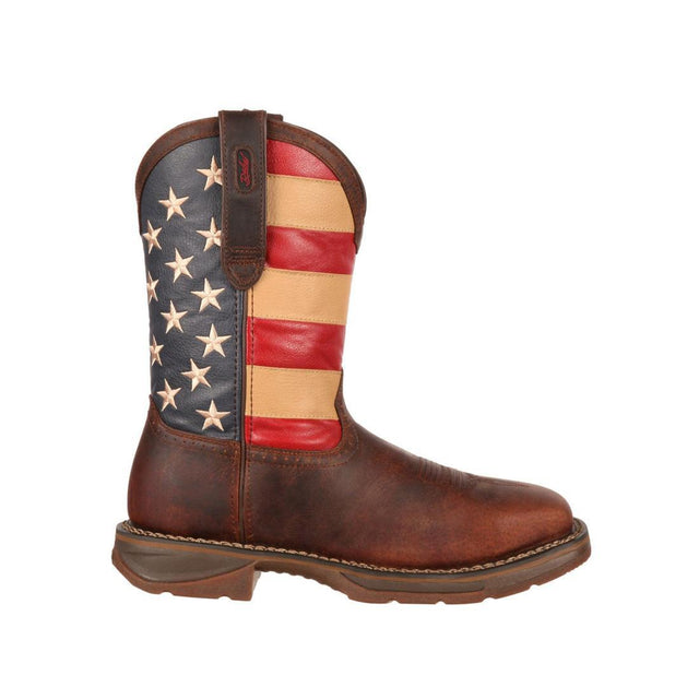 Rebel Steel Toe Flag Western Flag Boot DB020 Profile View