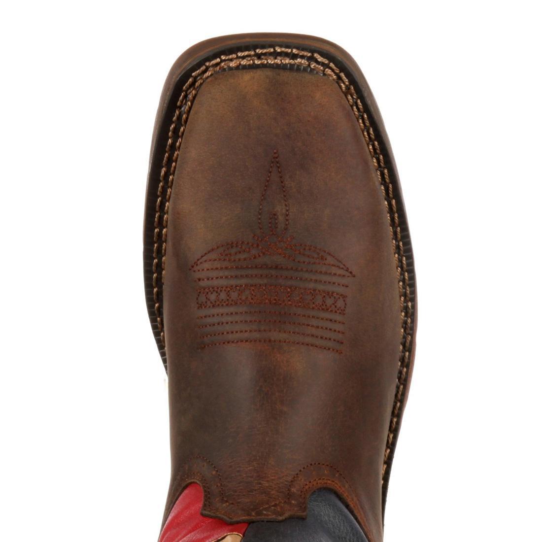 Rebel Steel Toe Texas Flag Western Boot DB021 Toe View